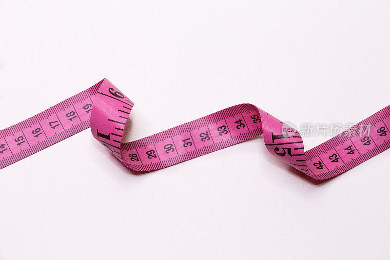粉色卷尺测量英寸和厘米