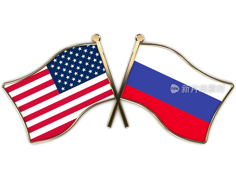 美国俄罗斯国旗徽章徽章