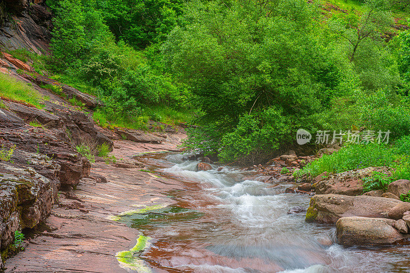 美丽的小溪在斯塔拉平原山脉的山丘，科瓦尼多尔