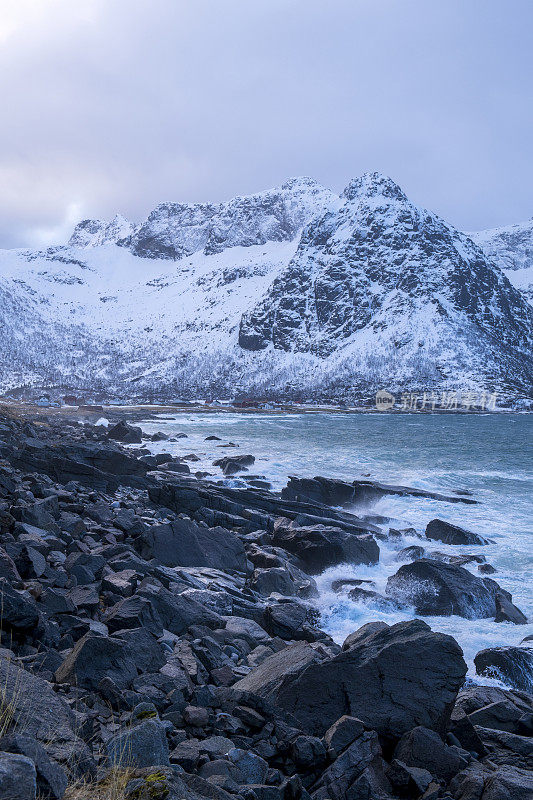 Haukland海滩的风景