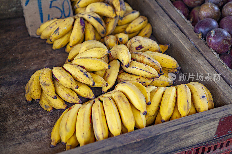 留尼旺岛的小香蕉市场