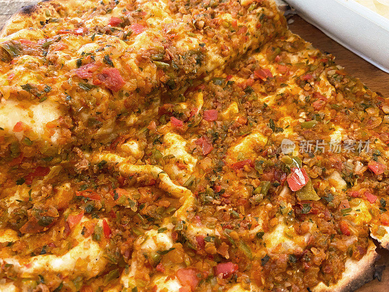 Lahmacun，传统的土耳其食物Lahmacun