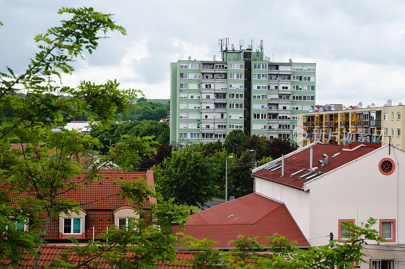 居住区欧式老建筑，匈牙利埃格尔市