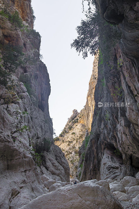 Gorropu峡谷，位于意大利撒丁岛中东部的Supramonte地区