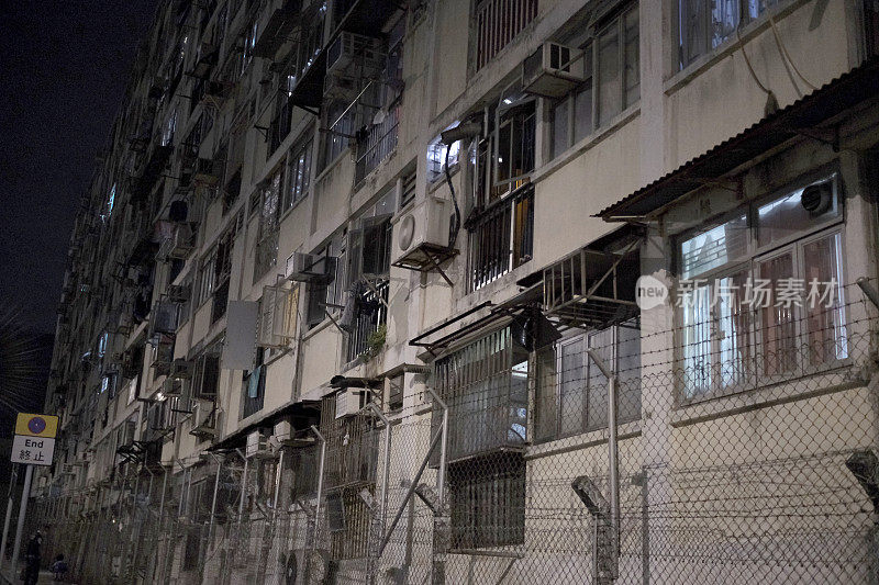 香港石硖尾大坑西村的夜晚