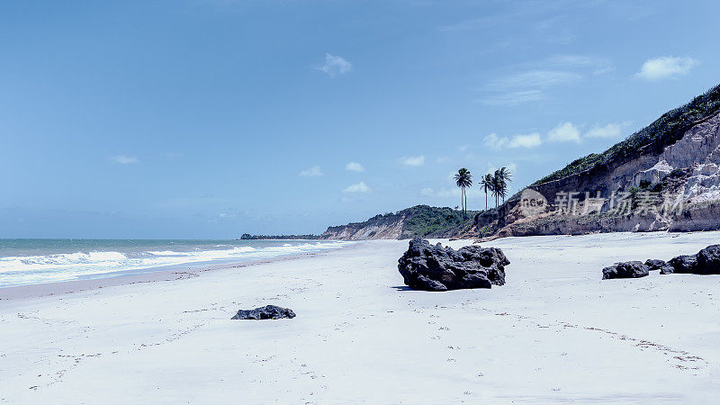美丽的和天堂般的孔德海滩Paraíba，巴西