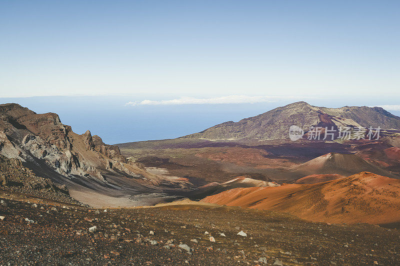 哈雷阿卡拉国家公园火山口景观毛伊岛，夏威夷群岛