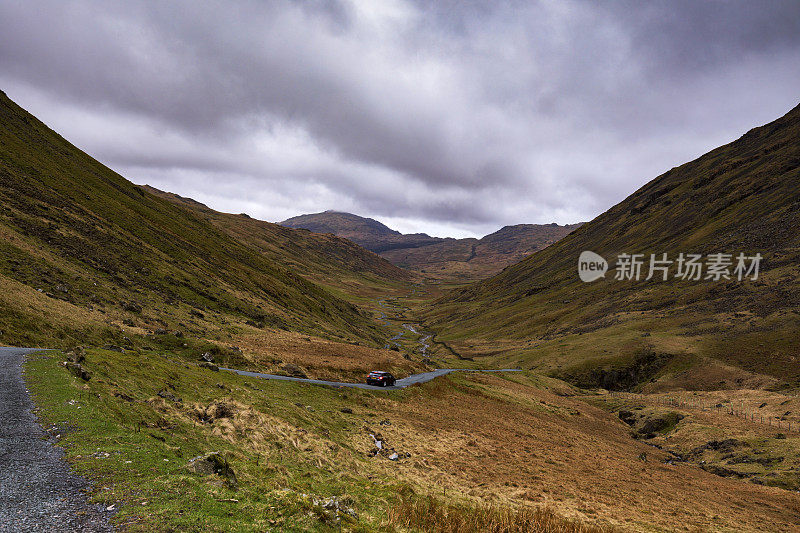 英国湖区的哈德诺特山口