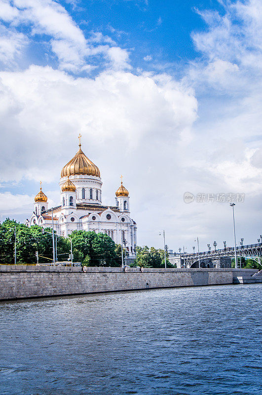 俄罗斯莫斯科的金色圆顶基督救世主教堂