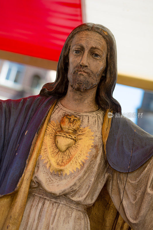 19世纪的耶稣在豪达的市场摊位上