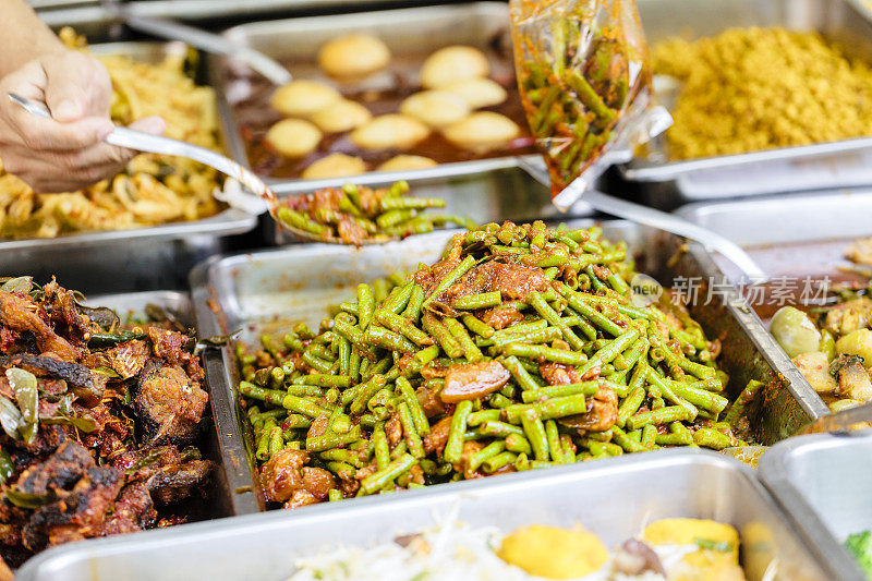 泰国曼谷的食品市场