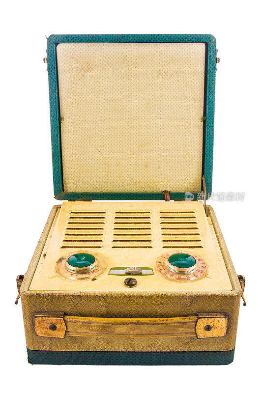 20世纪30年代的老式收音机是第一台手持白色收音机