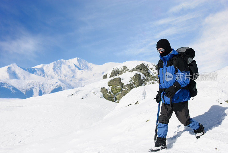 在阿尔卑斯登山