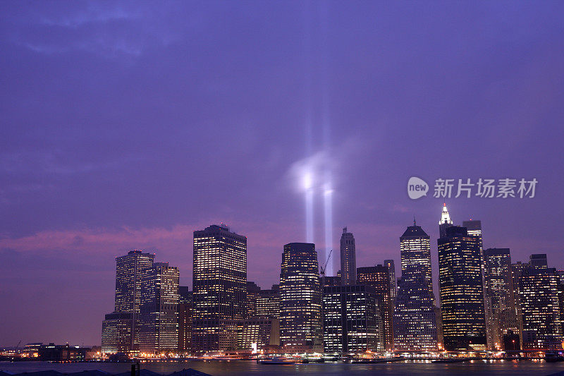 2006年9月11日，纽约世贸中心纪念灯