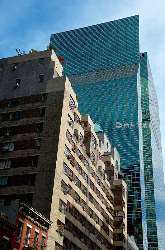 曼哈顿中城摩天大楼和旧时尚风格，纽约市