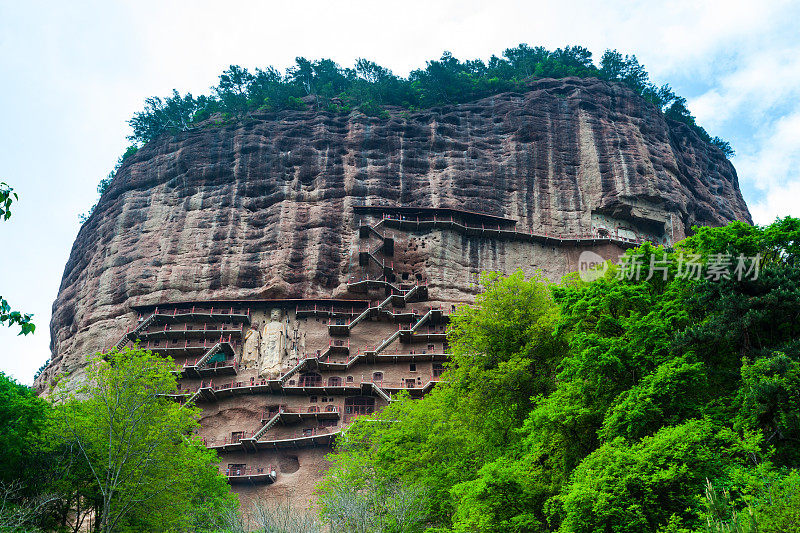 中国甘肃麦积山著名佛面