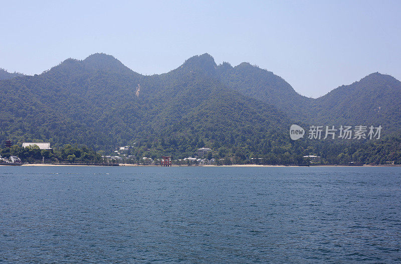 宫岛山景观，广岛县，日本春天