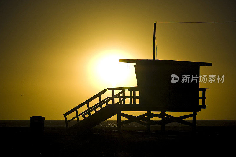 海滩日落背景