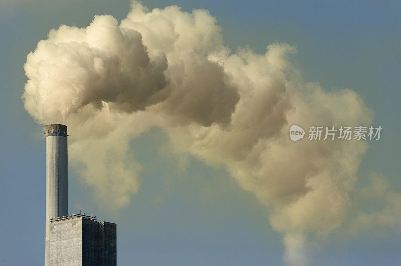 有空气污染的工业区