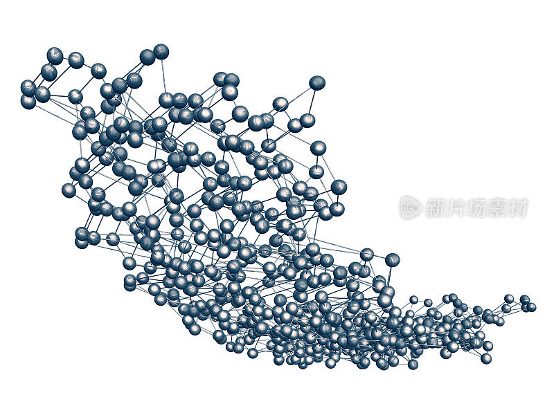 分子结构孤立在白色上