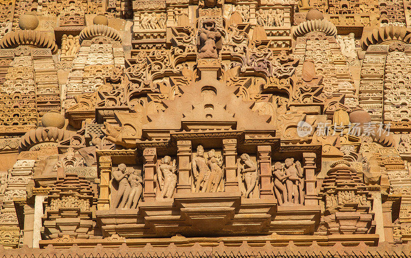 Khajuraho寺庙,印度。