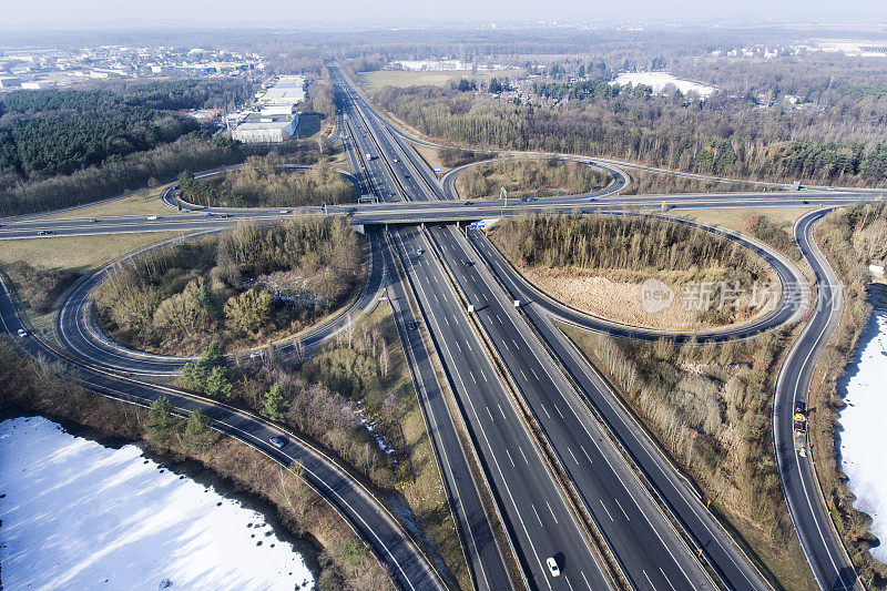 公路立交鸟瞰图