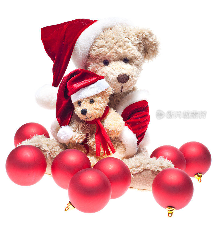 圣诞老人泰迪和熊宝宝
