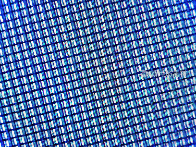 蓝色的电脑屏幕像素特写背景