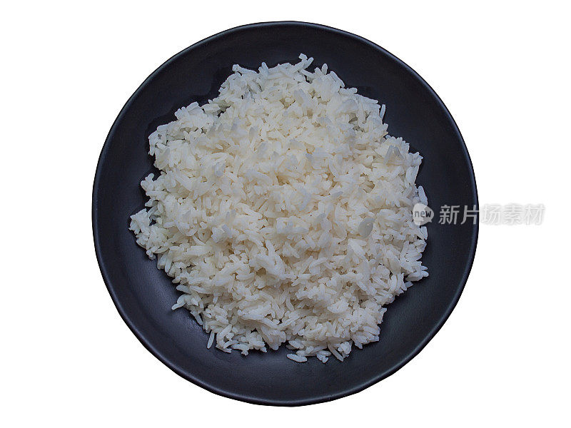 碗里装满了白米饭。