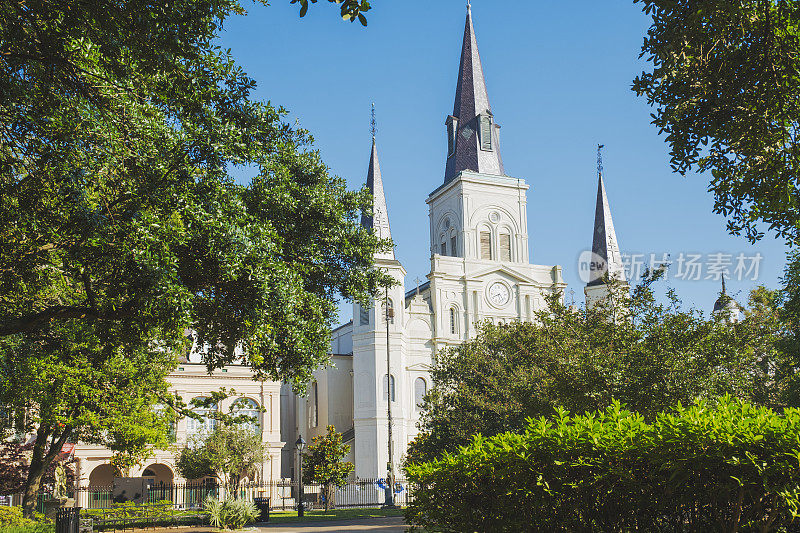 杰克逊广场与圣路易斯大教堂法国区，新奥尔良-路易斯安那