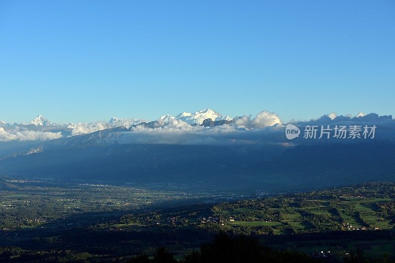 阿尔卑斯山的勃朗山