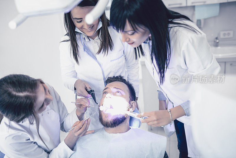 牙科诊所的紫外线激光手术