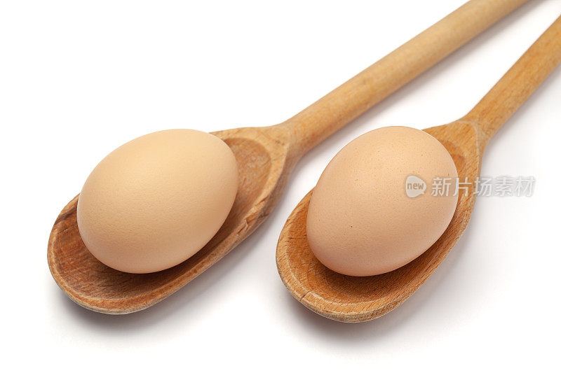 木勺上的鸡蛋