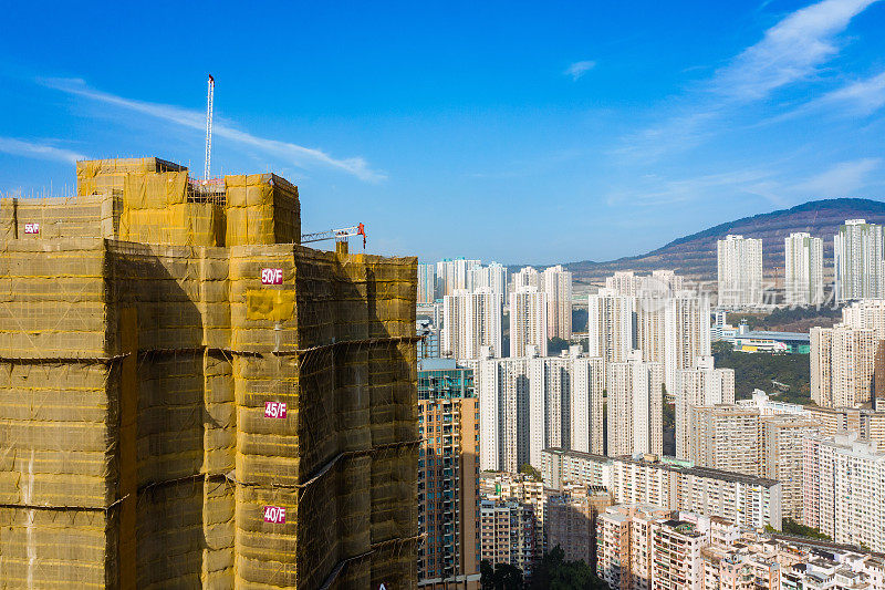 香港九龙观塘的建筑地盘