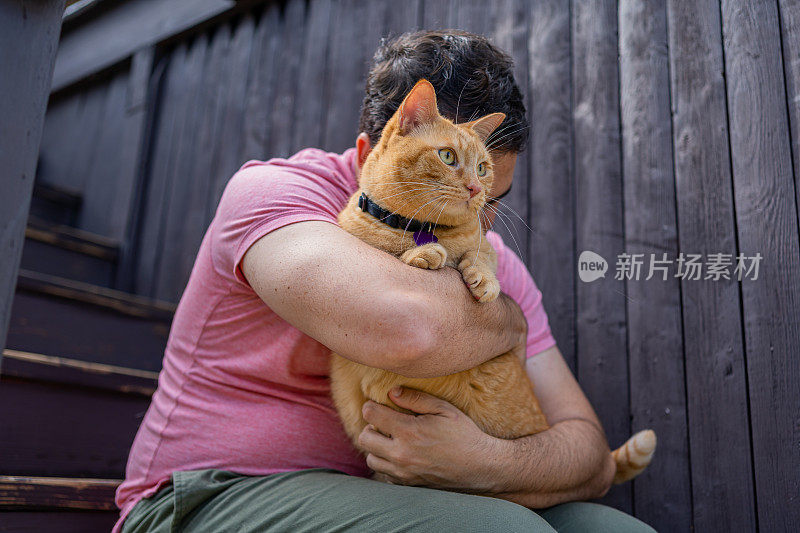 家里有只姜黄色猫的男人