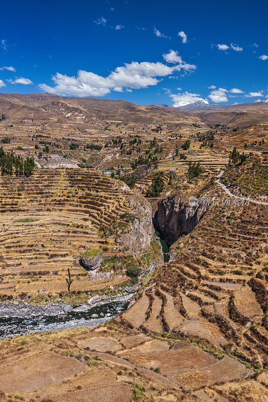 秘鲁科尔卡峡谷周围的风景