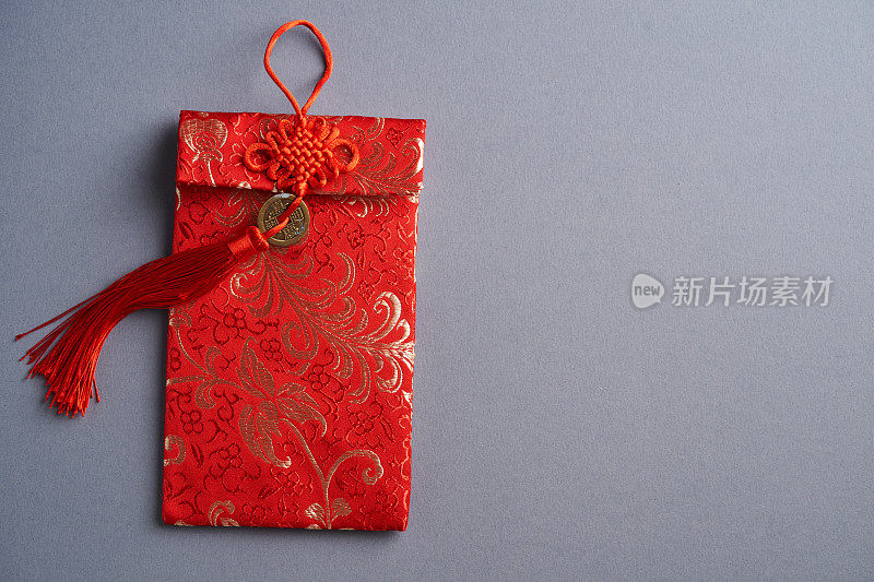 春节幸运包或装有古钱币的红包