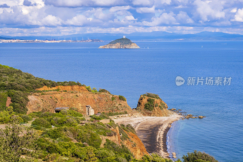 厄尔巴岛的卡拉·塞雷戈拉岛(意大利托斯卡纳群岛)