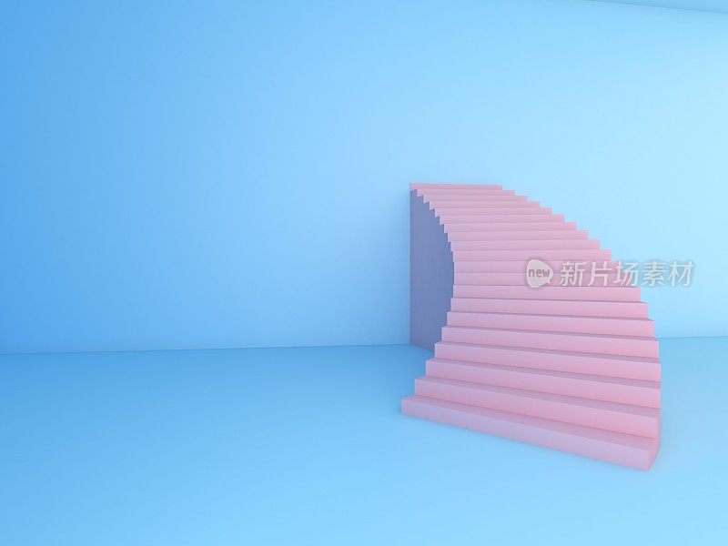 抽象三维渲染楼梯