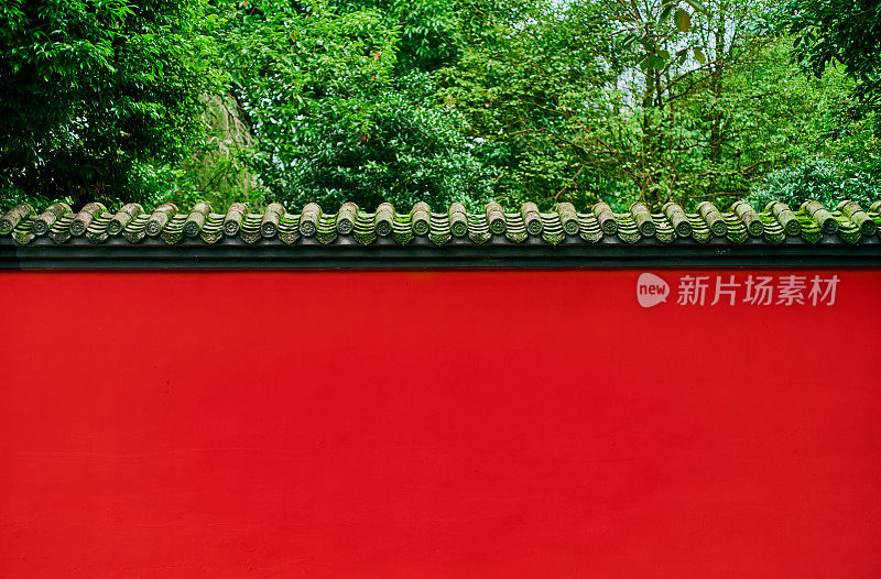 红色东方中国风墙