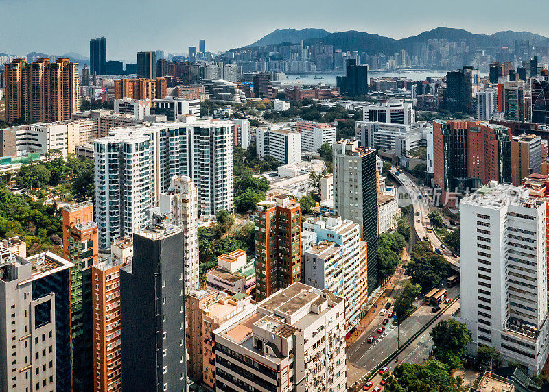 空中透视，香港，中国