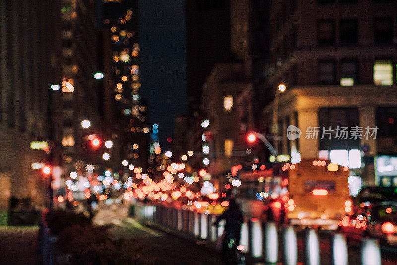 模糊的城市夜景