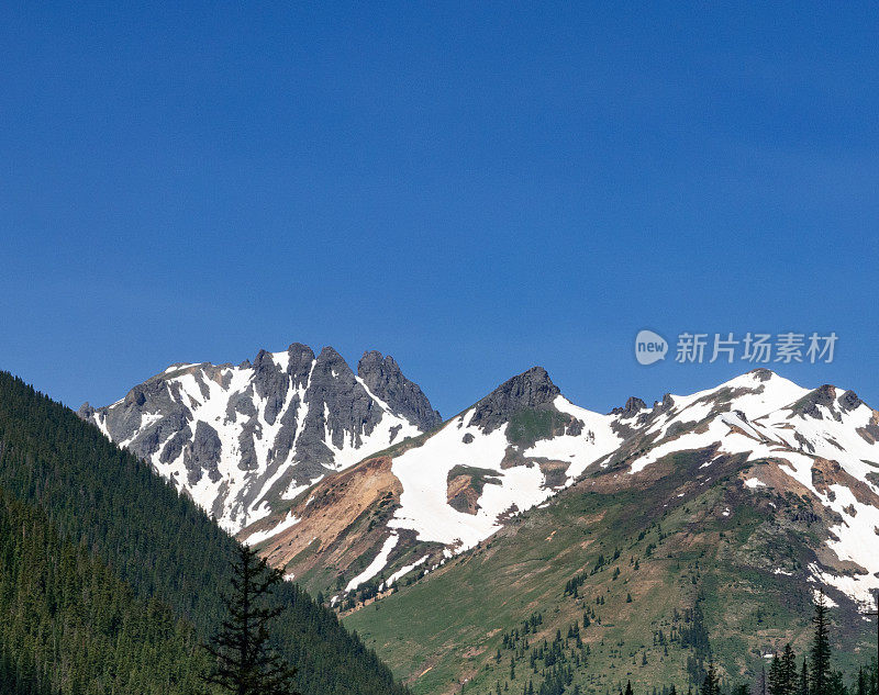 夏天的观点。科罗拉多州的圣胡安山脉。