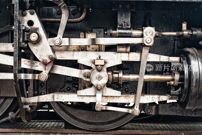 旧蒸汽机车的细节