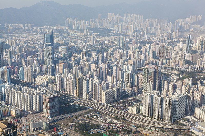 香港九龙人口密集地区