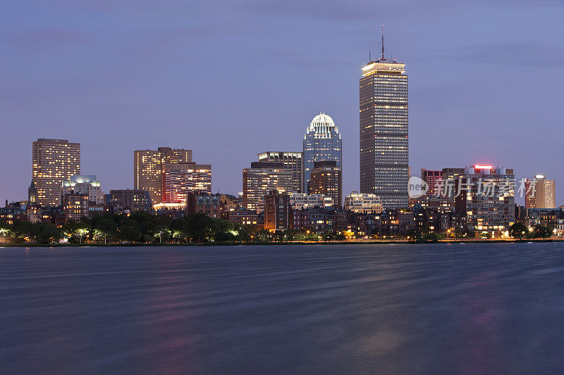 马萨诸塞州波士顿的天际线。