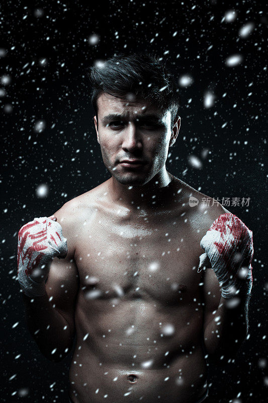 拳击和下雪