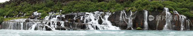 Hraunfossar比如全景