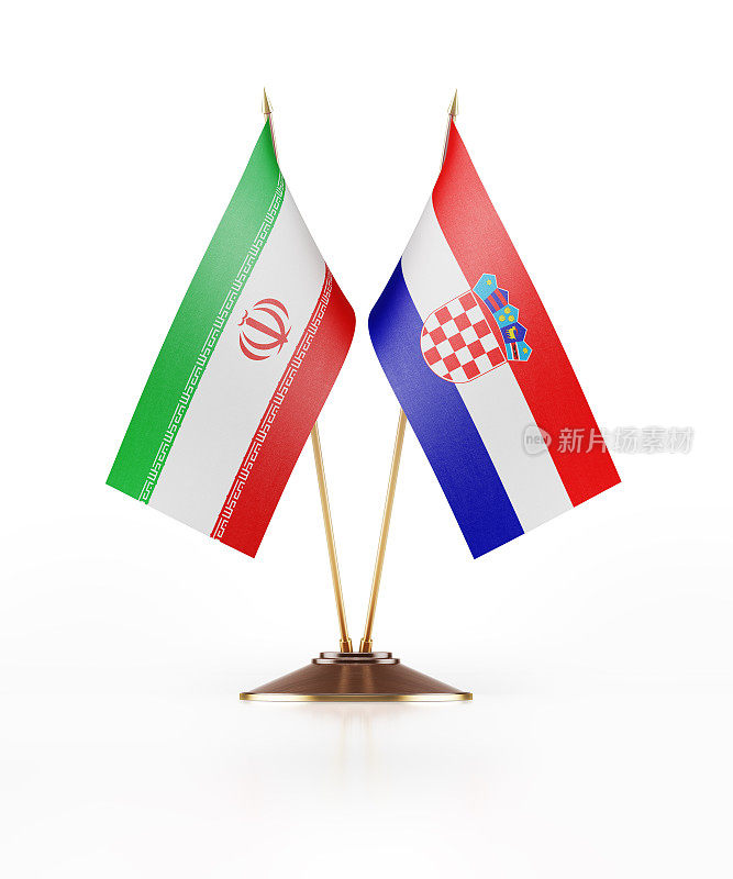 伊朗和克罗地亚的微型国旗