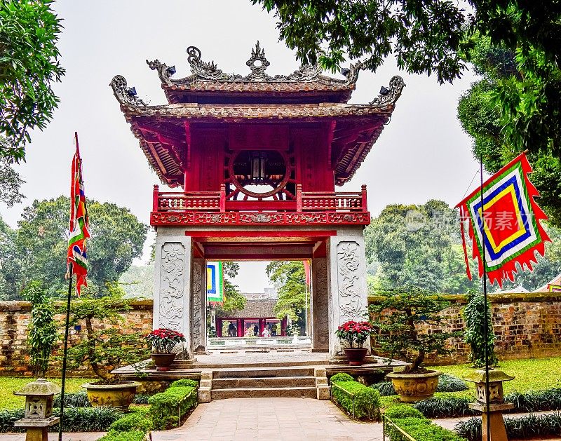 纪念孔子的文庙，河内，越南
